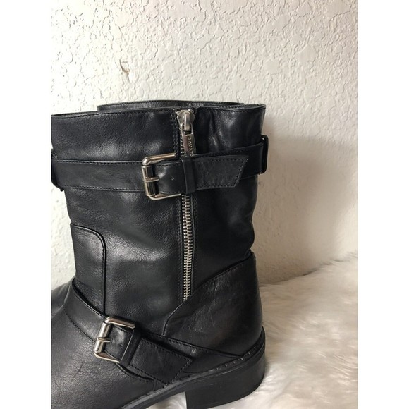 Aquatalia Womens Moto Ankle Boots Size 9.5 Black - Picture 3 of 10